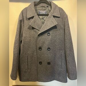 Gray Wool Men's Peacoat
